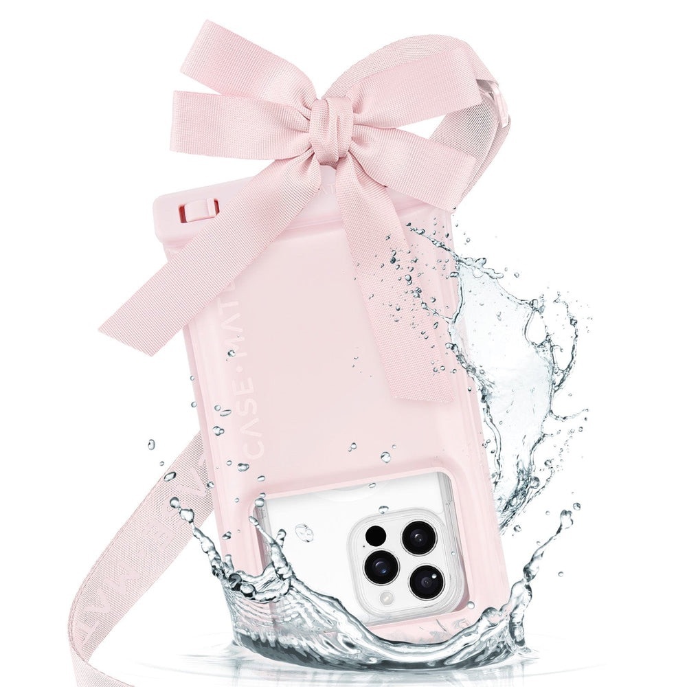 Case-Mate Waterproof Floating Phone Pouch Ballet Pink Bow